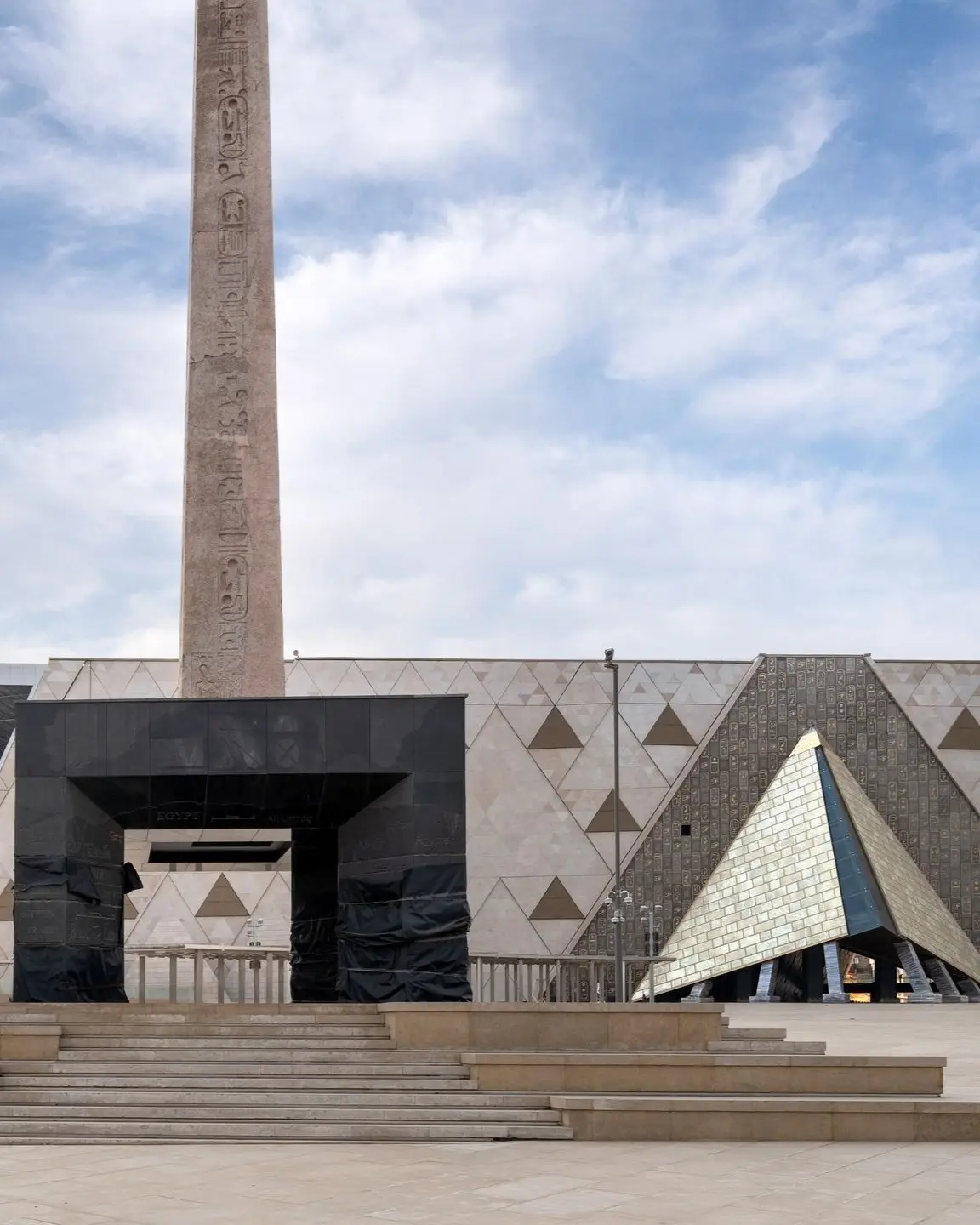 The entrance of the Grand Egyptian Museum