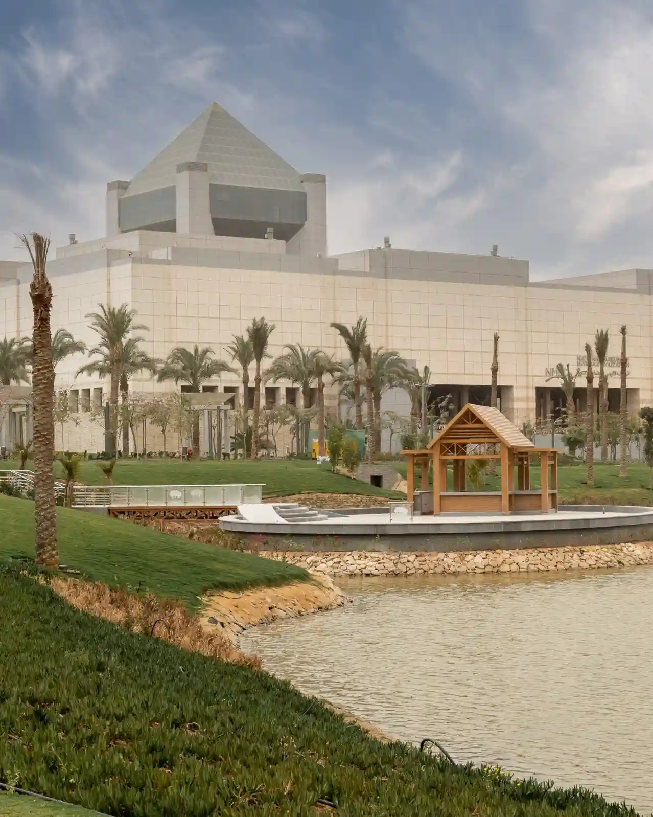 The exterior of the National Museum of Egyptian Civilization (NMEC)
