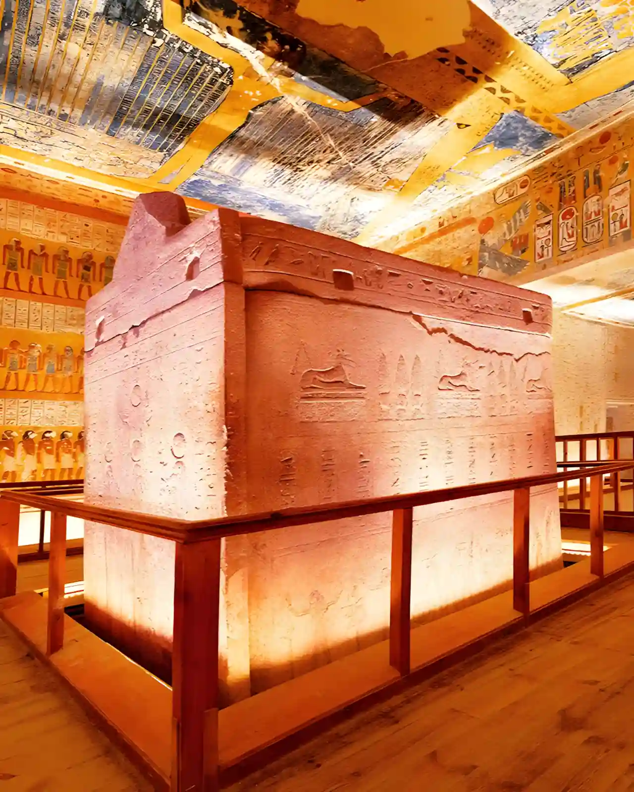 La grande chambre funéraire à l'intérieur du tombeau de Ramsès IV