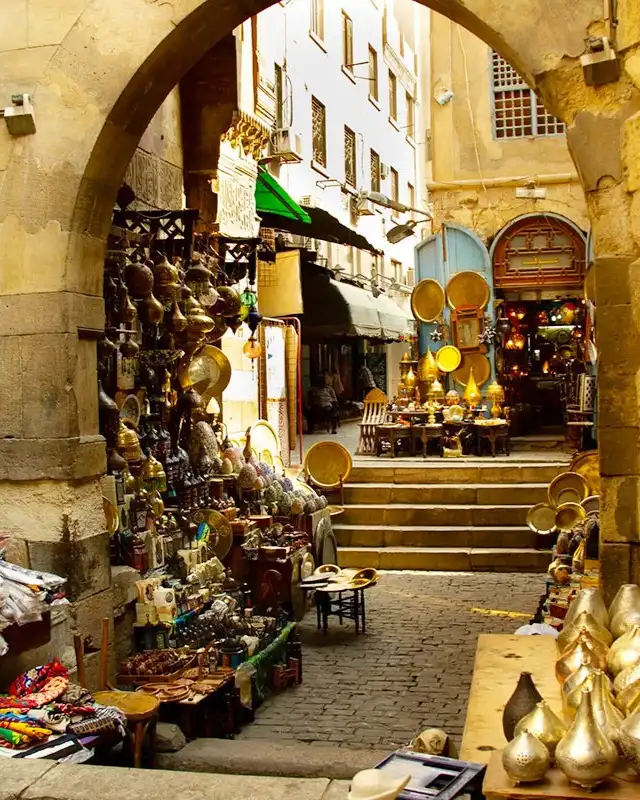 Alleyway in the historic Khan el-Khalili bazaar
