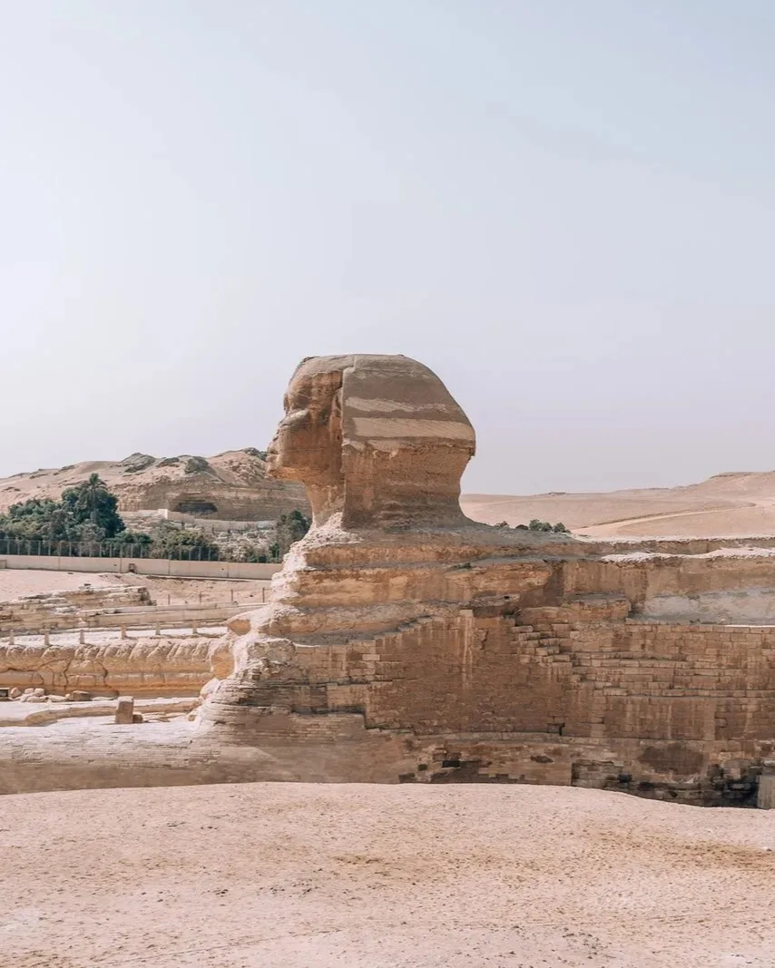 Side profile of the Great Sphinx of Giza