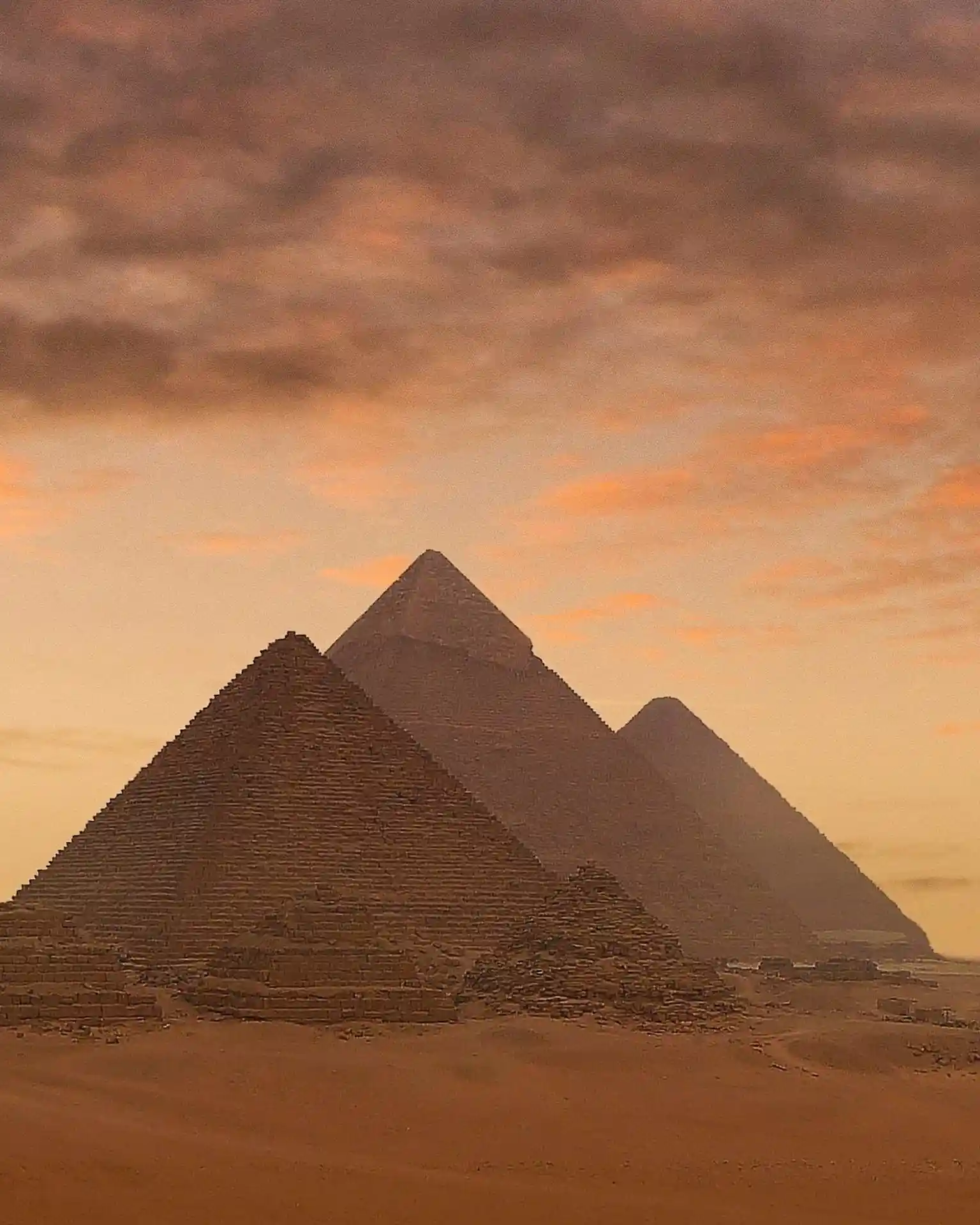 The three Great Pyramids of Giza