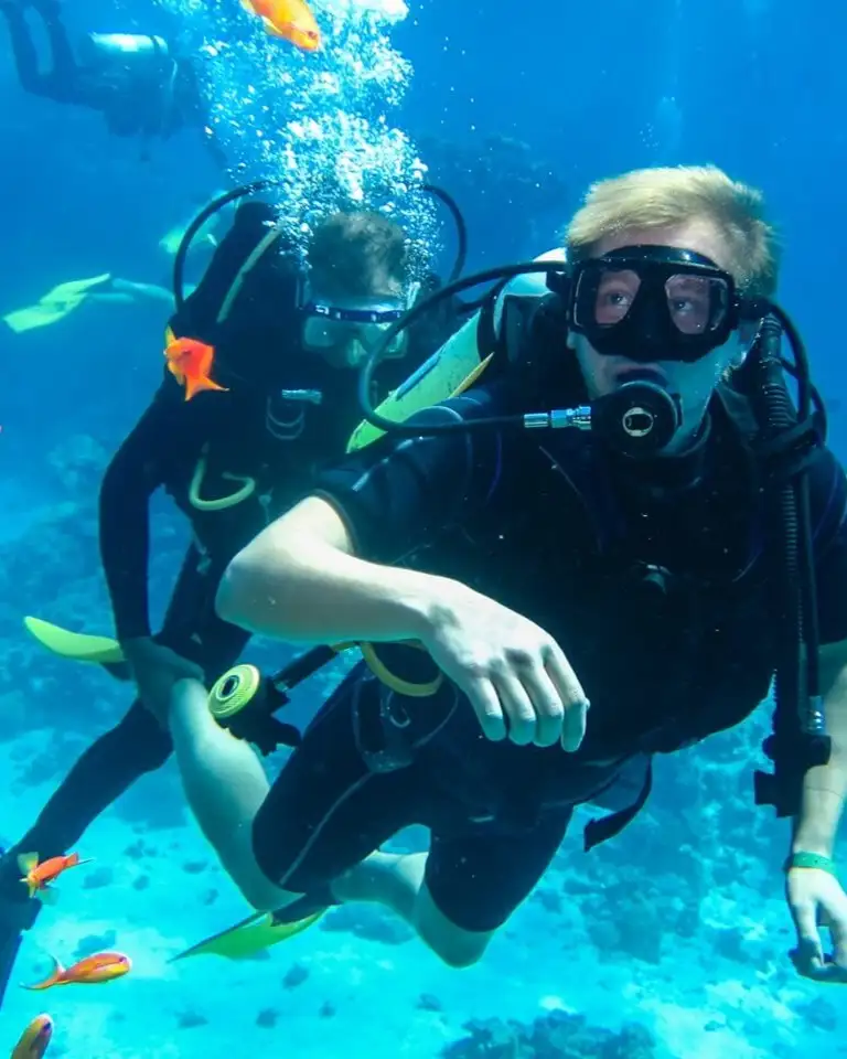 Two scuba divers in Hurghada
