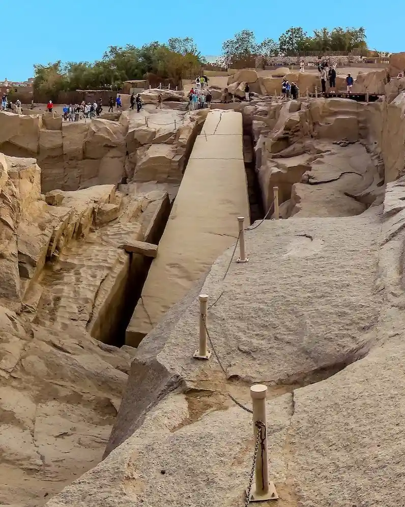 The Unfinished Obelisk in the ancient granite quarries of Aswan