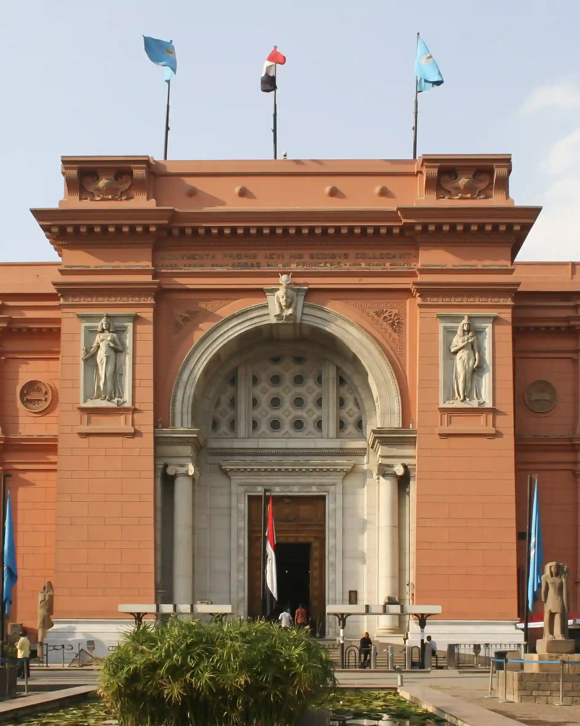 The main entrance of the Egyptian Museum in Tahrir Square
