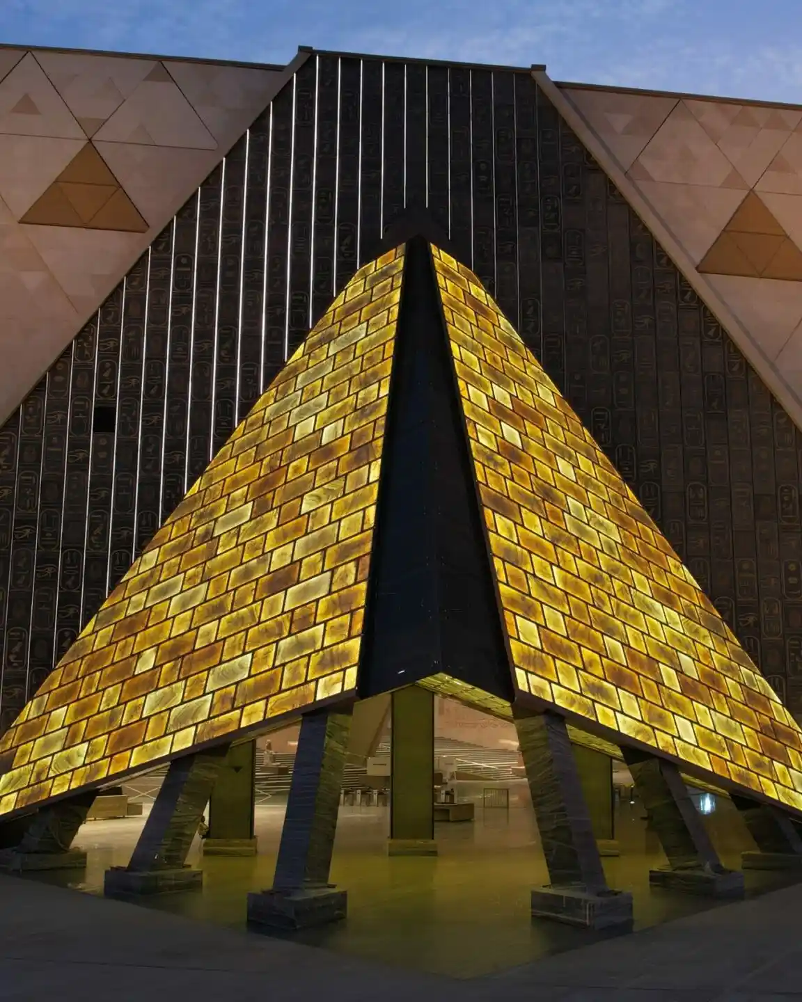 The main entrance of the Grand Egyptian Museum (GEM)