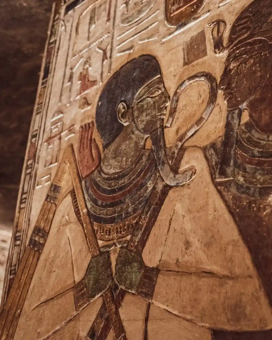 Le pharaon Séthi Ier et le dieu Osiris dans l'au-delà